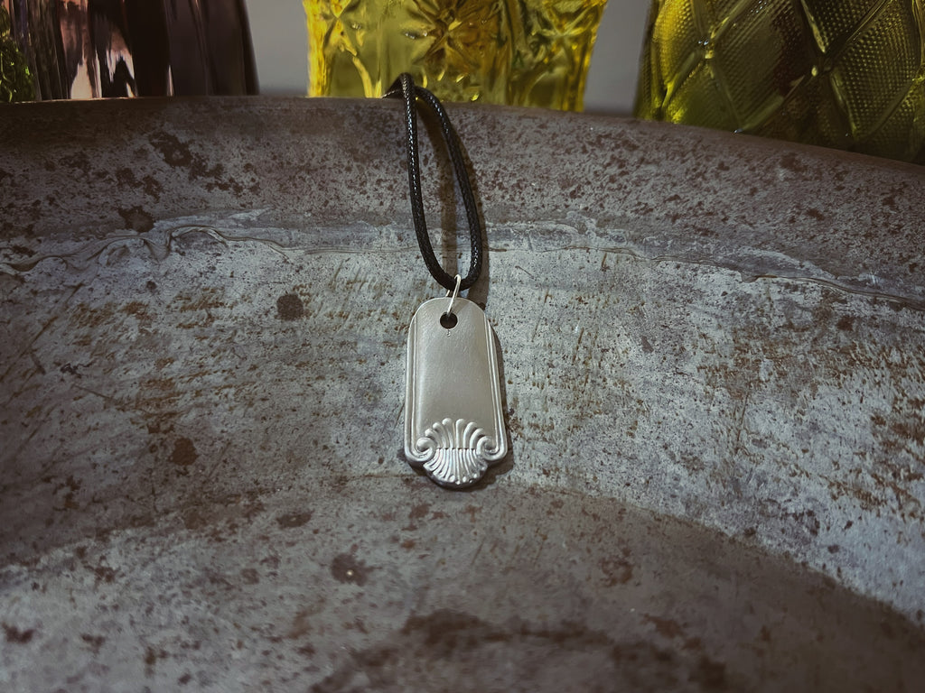 Floral Tapered Bar Necklace angle 2