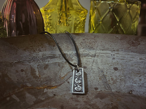 Curl Flame Pendant Necklace angle 2