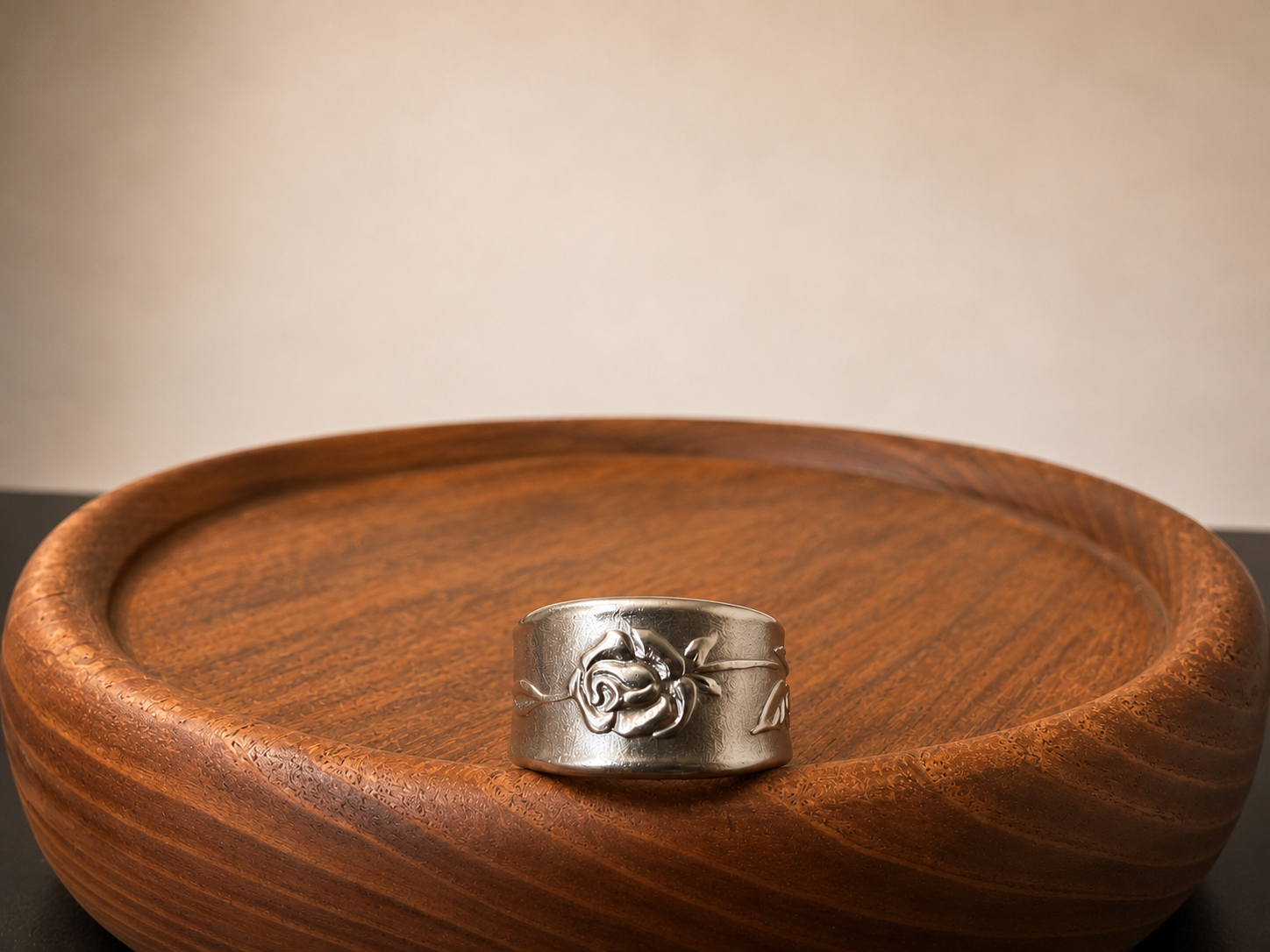Rose Engraved Band